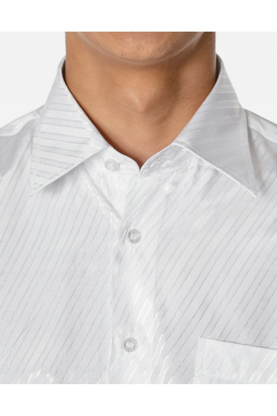 NO BRAND Cămașă elegantă de afaceri pentru bărbați, 100% bumbac, mânecă scurt...