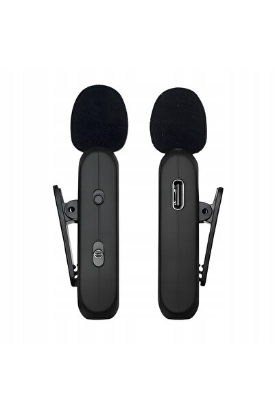 NO BRAND 2X Microfon lavalieră wireless pentru iPhone iPad Android cu carcasă...