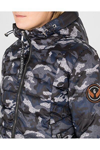 NO BRAND Geacă ușoară de damă, tip parka, matlasată, camuflaj 1716 R XL