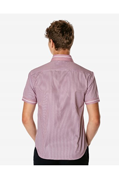 NO BRAND Cămașă elegantă de bărbați, 100% bumbac, mânecă scurtă Wy127-2 41/42