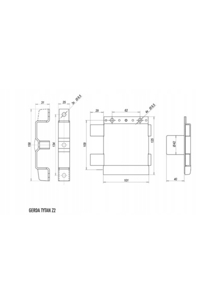 NO BRAND Lacăt antifurt Gerda Tytan Z2 Bronze Atest