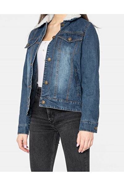 NO BRAND Geacă de damă Katana de sezon intermediar, din denim, cu căptușeală ...