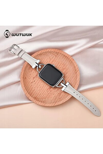 NO BRAND Curea din piele Wutwuk pentru Apple Watch SE 9 8 7 6 5 42/44/45/49mm...