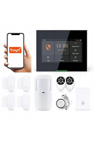 OnShoping Alarmă wireless cu ecran LCD de 4.3 inch, GSM, Wi-Fi, SMS, sonerie,...