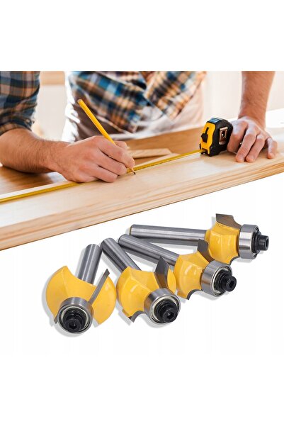NO BRAND Set de scule Frezy Shape Tools 1/4 pentru lemn, cu 4 rulmenți
