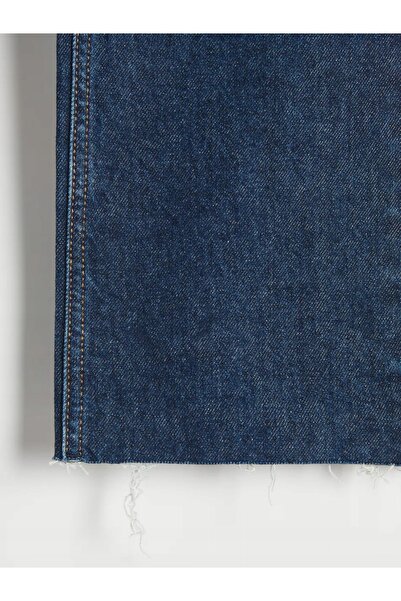 NO BRAND Colanți din denim albastru 7/8, talie înaltă clasică, 34