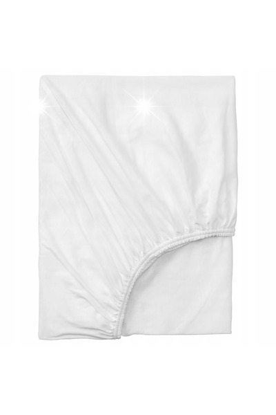 NO BRAND Cearșaf cu elastic alb 120x200 cm Ikea Varvial 100% bumbac