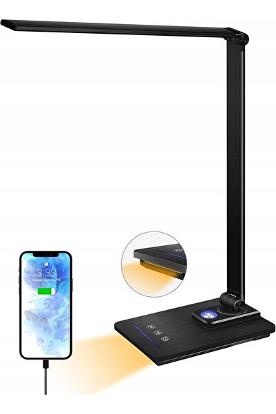 NO BRAND Lampă de birou Lampă de veghe pentru birou Bec LED E27 12W Negru clasic