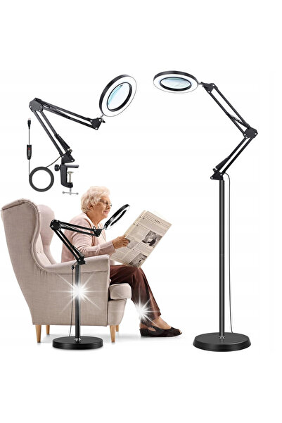 NO BRAND Lampă LED cu lupă, lupă cosmetică, lampă de birou, lumină pentru desen