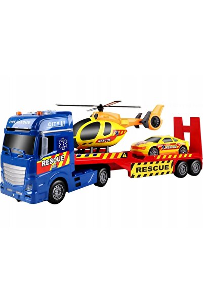 NO BRAND Set de vehicule de urgență: Ambulanță, Elicopter, Mașină, Vehicul cu...