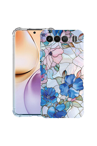 bestcase ®   Противоударен калъф Husa за Realme 16, Флорален - Витражна хорте...