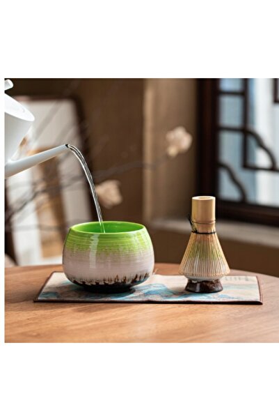 NO BRAND Set de ceai Matcha 7 piese Bol 550 ml Perie Linguri Strecurătoare cu...