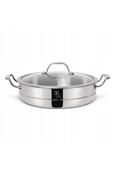 NO BRAND Cratită joasă cu capac 28cm Colecția Copper Touch Berlingerhaus Bh-8817