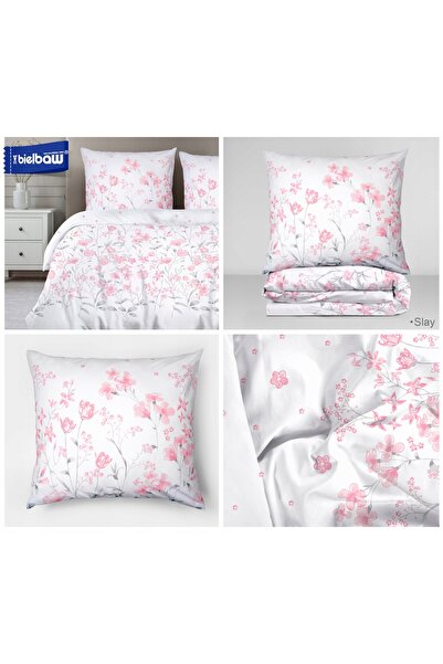 NO BRAND Lenjerie de pat din bumbac 160X200 cu flori roz