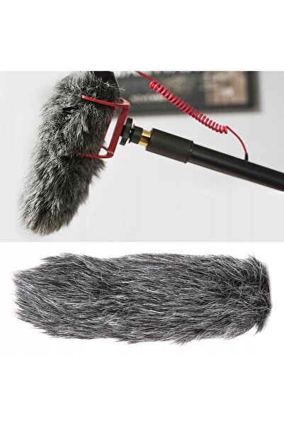 NO BRAND Paravânt din blană pentru microfonul Rode Videomic Go