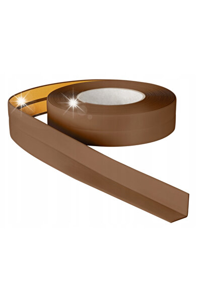 NO BRAND Bandă de finisaj flexibilă din PVC 18x18 10m maro pentru colț de buc...