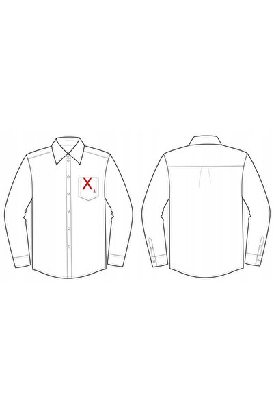 NO BRAND Cămașă clasică albă, mâneci lungi, nasturi, culoare uni, slim fit, B...
