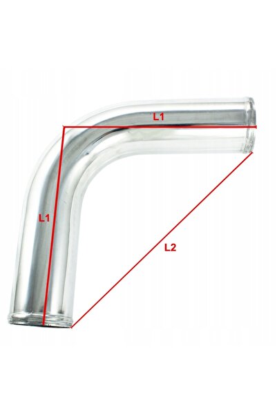 NO BRAND Cot de aluminiu de 40mm, 90 de grade, pentru turbo.