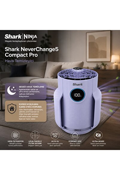 Shark NeverChange5 Compact Pro Hava Temizleyici - Lavanta