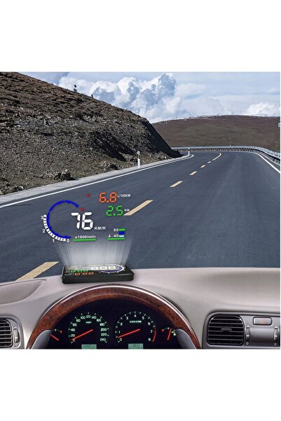 NO BRAND Afișaj Head-up (HUD) pentru parbriz auto, OBD2, proiecție de 5.5 inc...