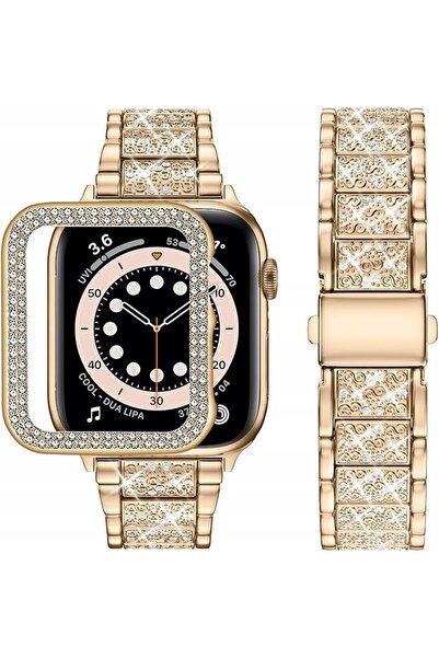 NO BRAND Brățară Wutwuk din aur cu diamante pentru Apple Watch Se2 Se3 9/8/7 ...