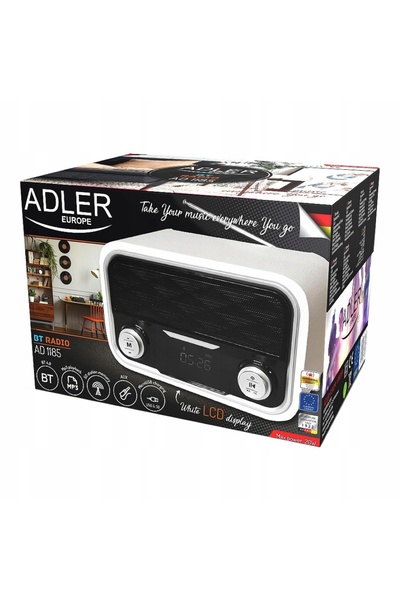 NO BRAND Radio de bucătărie portabil Bluetooth FM USB AUX SD cu ceas LCD, put...