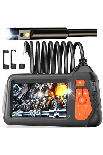 NO BRAND Endoscop inspecțional cu două camere, 5m, 8 LED-uri, 2X Full HD, pen...