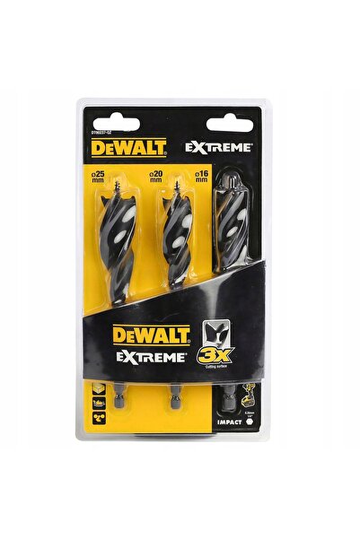Dewalt SET 3 BUCĂȚI BURGHIU SPIRALĂ AUTOCENTRANTE EXTREME PENTRU LEMN DT90237