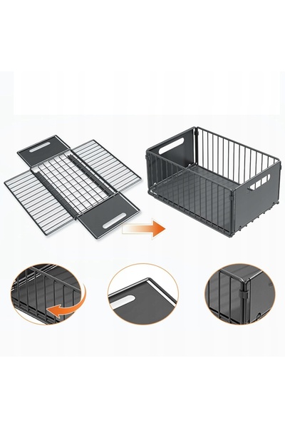NO BRAND Raft glisant telescopic reglabil pentru dulap de bucătărie