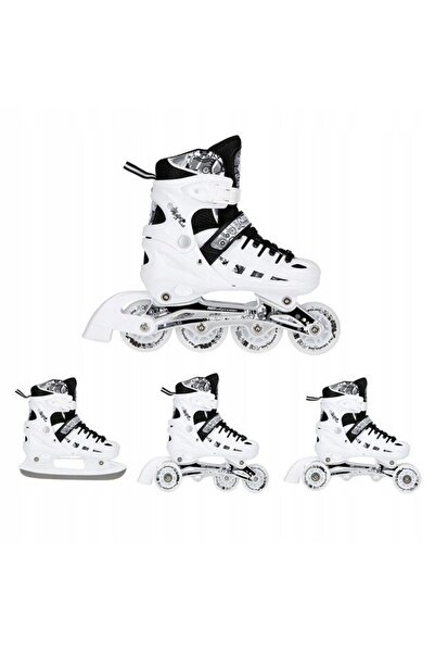 NO BRAND Patine reglabile 4 în 1 Nils Extreme Mărimea 39-42 Alb/Negru