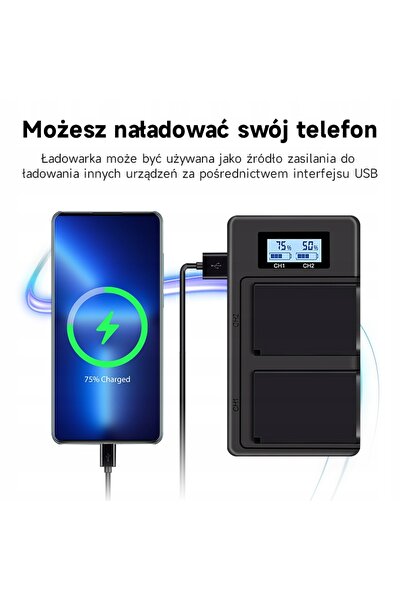 NO BRAND Baterie reîncărcabilă En-EL20 cu încărcător LCD pentru camerele Niko...