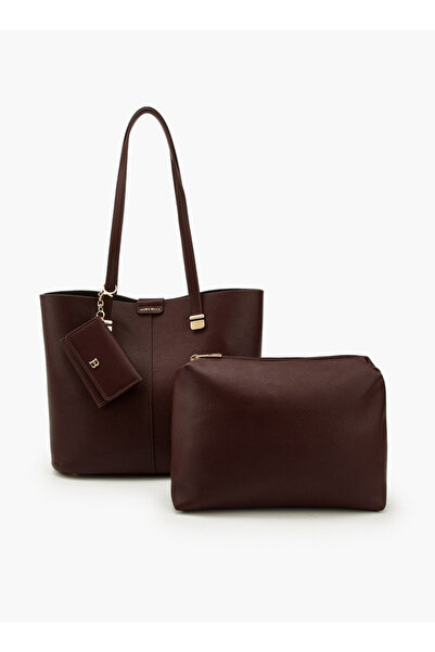 Flora Bella by Shoexpress Textured Tote Bag with Pouch and Card Holder