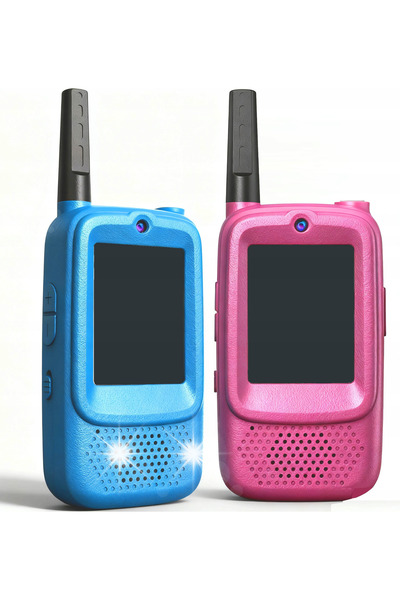 NO BRAND Walkie-talkie pentru copii, unde radio unde unde scurte, VHF, cu fun...