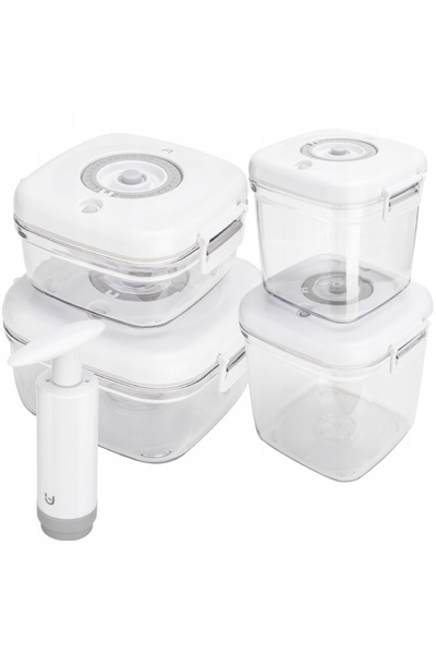 MG HOME Set de recipiente termoizolante cu pompă pentru alimente și cafea, alb
