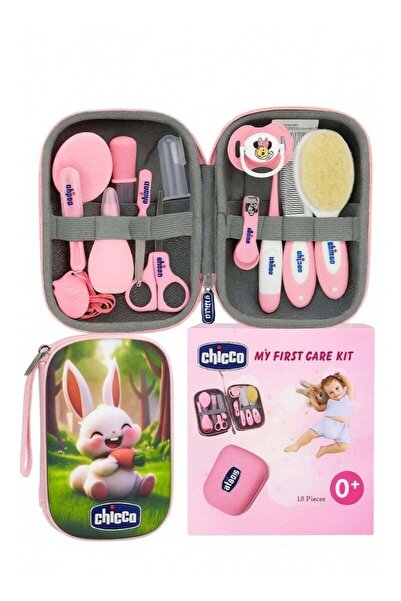 Chicco مجموعة العناية الكاملة بالطفل - طقم تجميل للمواليد الجدد مكون من 13 قط...