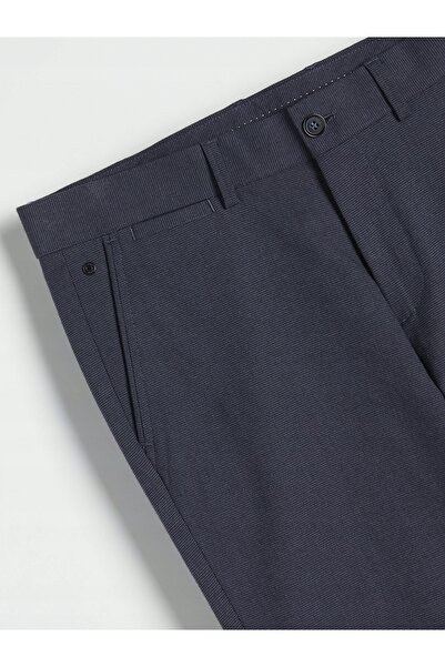 NO BRAND Pantaloni Chino Clasici din Bumbac, Bleumarin, cu Buzunare, Croială ...