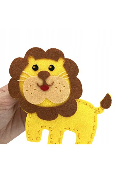 NO BRAND Kit de cusut animale din pâslă DIY - Set creativ de broderie artizan...