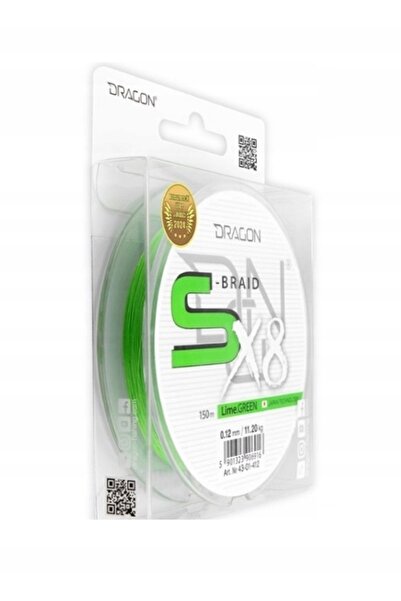 NO BRAND Panglică împletită cu 8 fire Dragon S-Braid 0,15mm 150m 15,10kg Rezi...