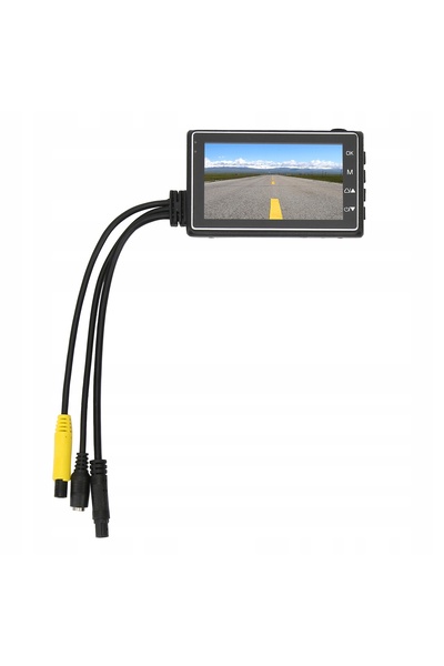 NO BRAND Cameră DVR pentru motocicletă 1080P+720P, înregistrator cu cameră fr...