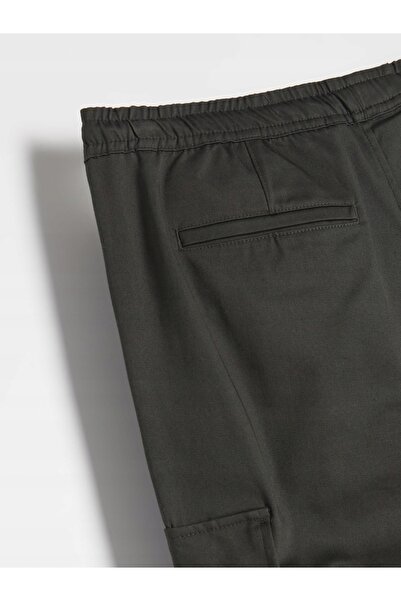 NO BRAND Pantaloni militari verzi din bumbac, cu buzunare cargo largi, talie ...