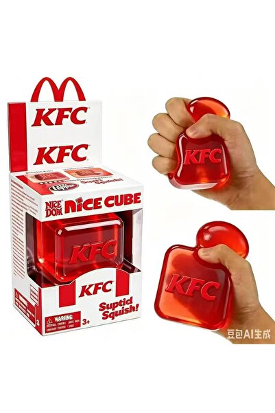 Generic Brand KFC Nee Doh Nice Cube | Red Square Squishy Gel Toy | Fast Food ...