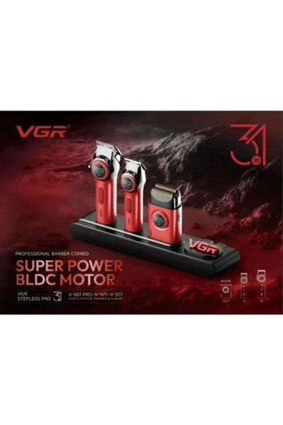 VGR Αδιαβάθμητο Pro 3 σε 1 Κόκκινο