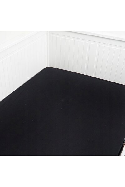 NO BRAND Cearșaf cu elastic 160x200 cm JERSEY negru