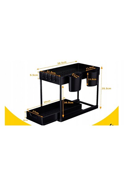 NO BRAND Raft organizator de dulap cu două niveluri, cu sertar, pentru chiuve...