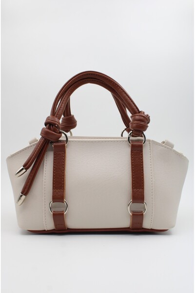 LASSO Women's Knot Handle Crossbody Bag with Ring Detail, Internal Pocket, and Zipper Closure