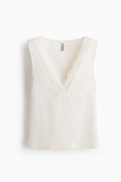 H&M Lace-trimmed vest top