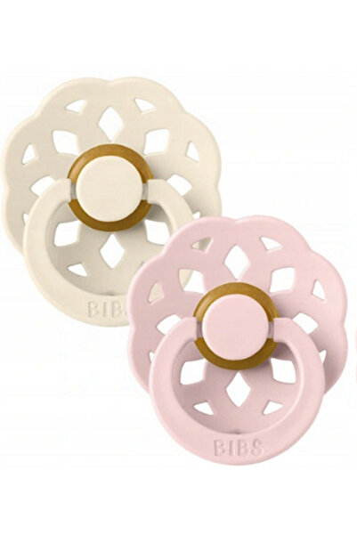 NO BRAND Smoczek Bibs Boheme Set Rotund 2 Bucăți Cauciuc 0 M+ Ivory&Blossom