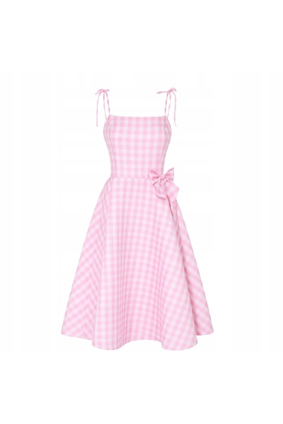 NO BRAND Rochie în carouri stil retro Pin-up anii '60-'70, costum pentru petr...