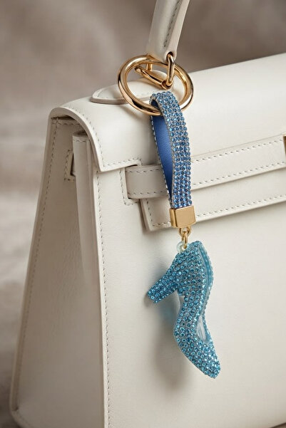 Jaida Moda Heeled Shoe Figured Bag Charm Keychain Stone Bag Charm