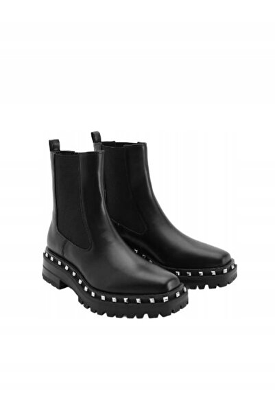 NO BRAND Botine clasice negre, tip slip-on, pentru copii, cu aspect de piele,...